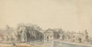 The Paper Mill at Rickmansworth Oil painting by Robert Udney