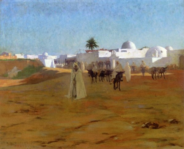 Main Product Photo of Tunisian Village Painting by Robert Van Vorst Sewell