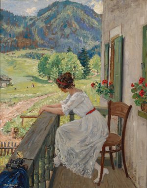 Schone Aussicht by Robert Voelcker Oil Painting