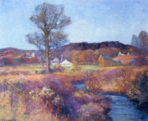 A New England Valley by Robert Vonnoh - Oil Painting Reproduction