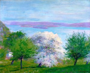 Apple Bloom Oil painting by Robert Vonnoh