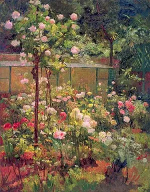 Jardin en Fleurs by Robert Vonnoh - Oil Painting Reproduction