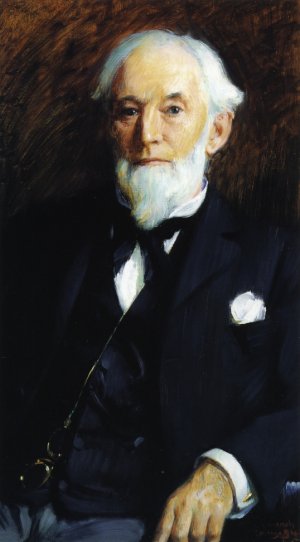 Jerome A. Eddy, Sr. Oil painting by Robert Vonnoh