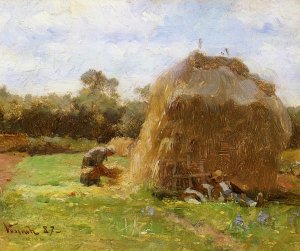 La Sieste by Robert Vonnoh Oil Painting