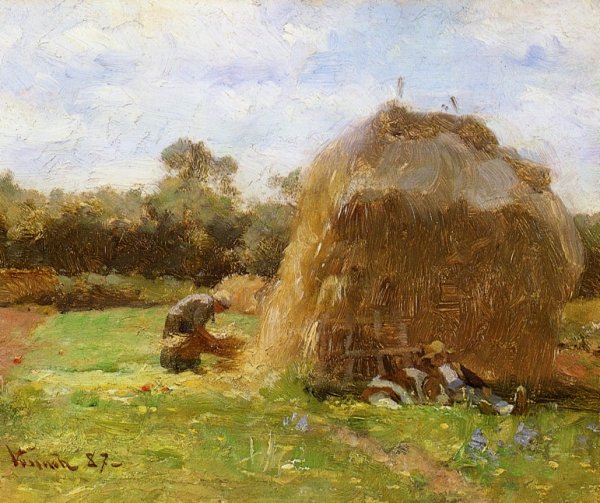 La Sieste by Robert Vonnoh - Hand-Painted Oil Painting Reproduction