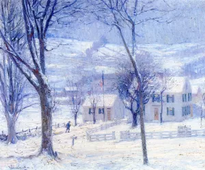 Late for School painting by Robert Vonnoh