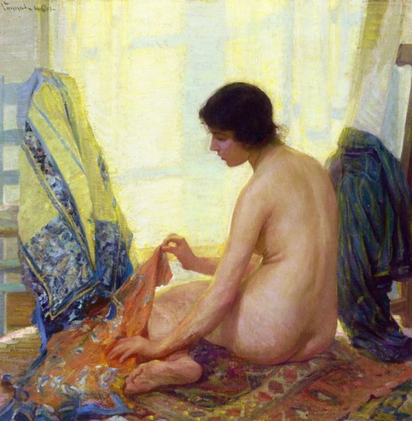 Leah by Robert Vonnoh - Hand-Painted Oil Painting Reproduction