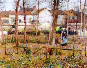 November by Robert Vonnoh Oil Painting