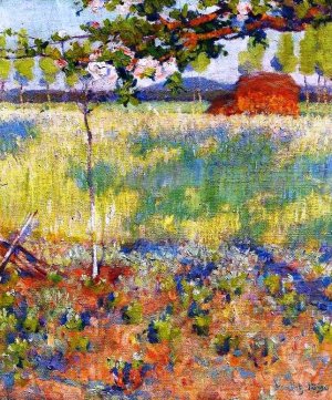 Springtime in France Oil painting by Robert Vonnoh