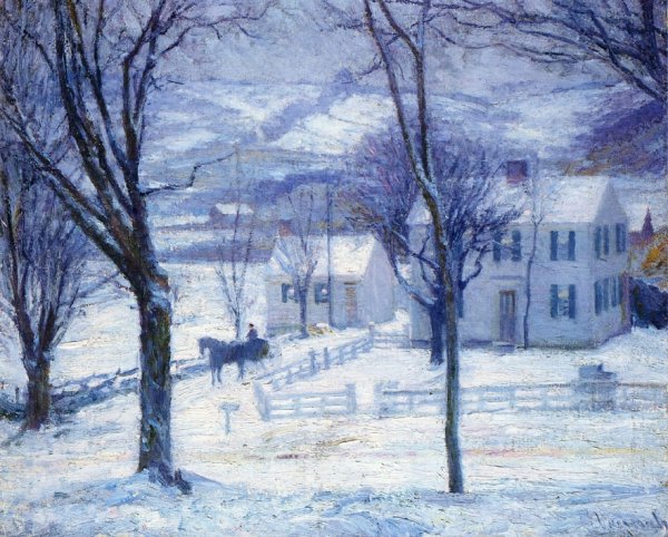 Teacher Going Home by Robert Vonnoh - Hand-Painted Oil Painting Reproduction