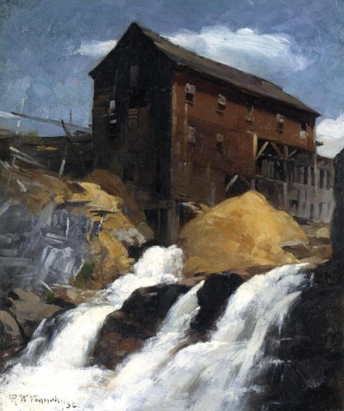 The Mill by Robert Vonnoh - Hand-Painted Oil Painting Reproduction