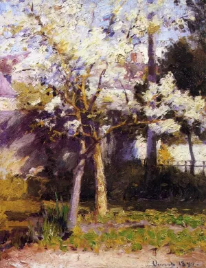 Trees at Gertz Oil painting by Robert Vonnoh