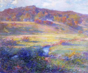 Turquoise, Rose and Gold painting by Robert Vonnoh