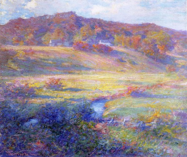 Turquoise, Rose and Gold by Robert Vonnoh - Hand-Painted Oil Painting Reproduction