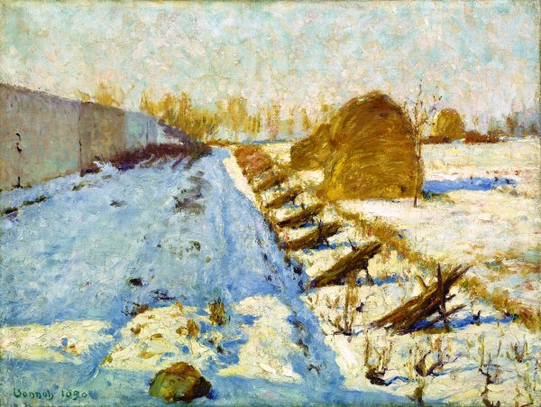 Winter Sun and Shadow by Robert Vonnoh - Hand-Painted Oil Painting Reproduction