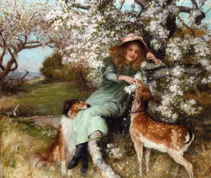 Faire Pledges of a Fruitful Tree by Robert Walker Macbeth Oil Painting