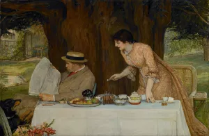 Our First Tiff by Robert Walker Macbeth Oil Painting