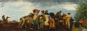 The Potato Harvest in the Fens by Robert Walker Macbeth Oil Painting