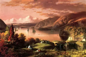 A View of the Hudson from West Point Oil painting by Robert Walter Weir