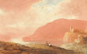 Castle on a River by Robert Walter Weir Oil Painting