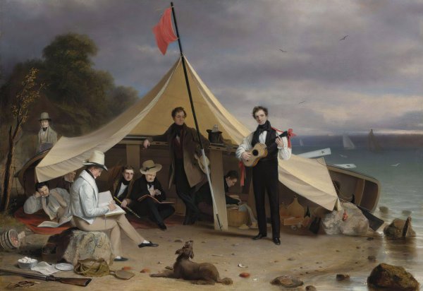 Main Product Photo of Greenwich Boat Club  Painting by Robert Walter Weir