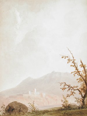 Italian Landscape by Robert Walter Weir Oil Painting
