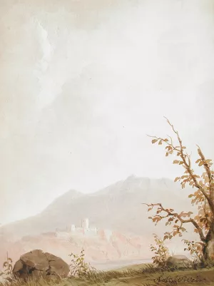 Italian Landscape by Robert Walter Weir Oil Painting