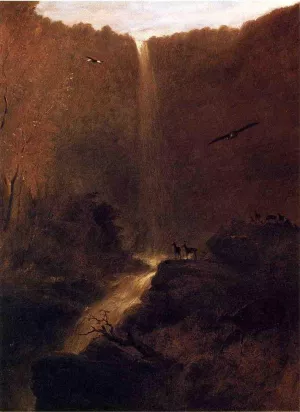 Katterskill Falls, New York by Robert Walter Weir Oil Painting