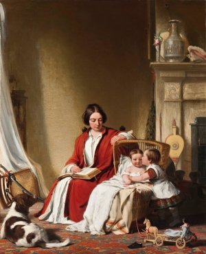 Mrs. Bradford Ripley Alden and her Children by Robert Walter Weir Oil Painting