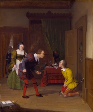 The Merry Wives of Windsor; Dr. Caius, Simple and Dame Quickly by Robert Walter Weir Oil Painting