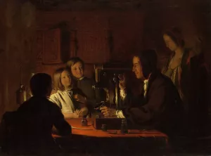 The Microscope by Robert Walter Weir Oil Painting