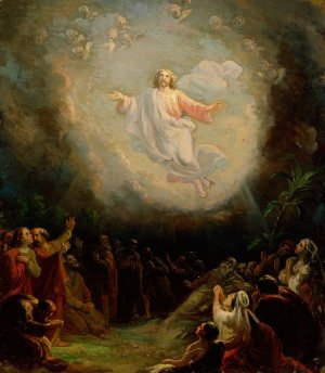 Ascension Of Christ, Sketch On The Altarpiece Of Lemland by Robert Wilhelm Ekman Oil Painting