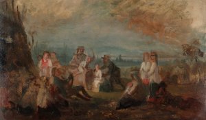 Harvest Party, Sketch by Robert Wilhelm Ekman Oil Painting