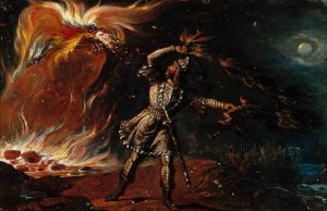 Lemminkainen And The Fiery Eagle by Robert Wilhelm Ekman Oil Painting