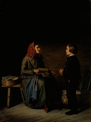 The Morning Before An Examination by Robert Wilhelm Ekman Oil Painting