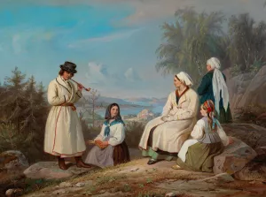The Peasantry From Kurkijoki Oil painting by Robert Wilhelm Ekman