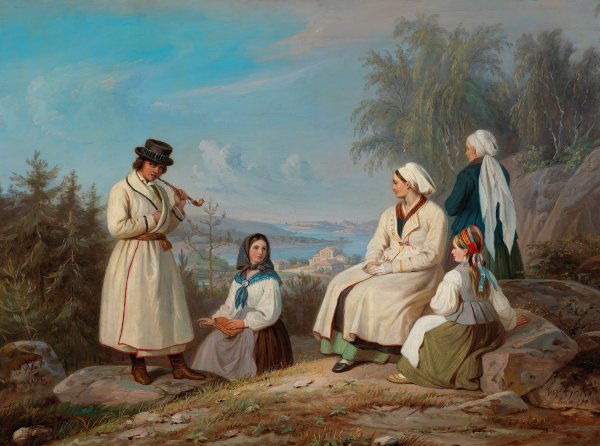 The Peasantry From Kurkijoki  by Robert Wilhelm Ekman - Hand-Painted Oil Painting Reproduction