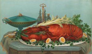 Lobster, Eggs, Celery by Robert Wilkie Oil Painting
