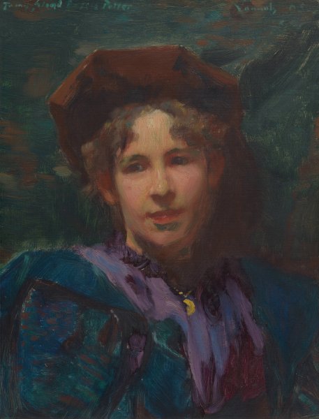 Bessie Potter Vonnoh  by Robert William Vonnoh - Hand-Painted Oil Painting Reproduction