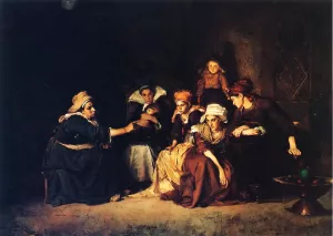 A Fortune Teller of Brittany by Robert Wylie Oil Painting