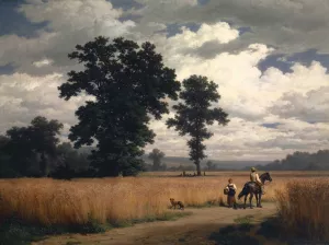 Grain Harvest by Robert Zund Oil Painting