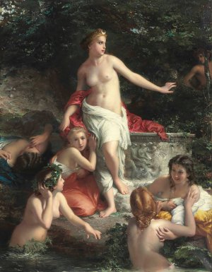 Diana and her Maidens by Roberto Bompiani Oil Painting