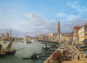 Riva degli Schiavoni, Venice by Roberto Roberti Oil Painting