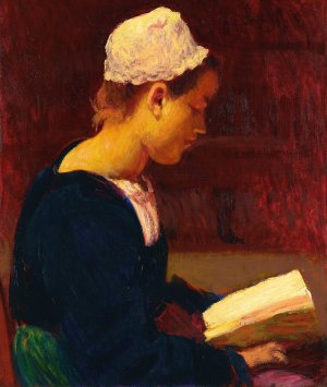 Breton Girl Reading by Roderic O'Conor Oil Painting