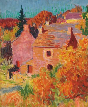 Maisons Rouges a Pont-Aven Oil painting by Roderic O'Conor
