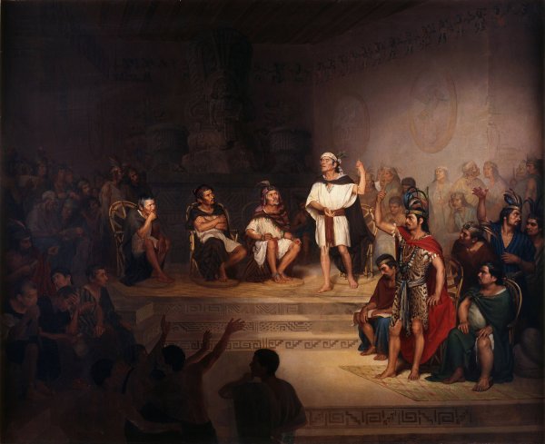 Main Product Photo of The Tlaxcalan Senate  Painting by Rodrigo Gutierrez