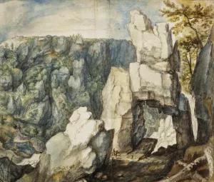 Rocky Landscape Oil painting by Roelandt Jacobsz Savery
