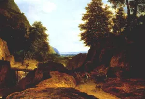 Valley with Travellers painting by Roelandt Roghman