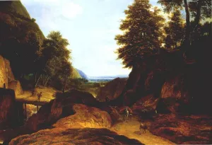 Valley with Travellers Oil painting by Roelandt Roghman