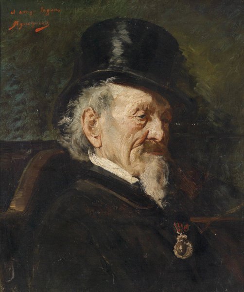 Portrait eines Herrn mit Orden by Rogelio De Egusquiza - Hand-Painted Oil Painting Reproduction